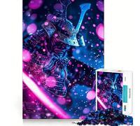 Rompecabezas de 1000 Piezas de un Adolescente samurái con Katana Rosa Rompecabezas de Mente Juego Casual y Relajante Regalo conmovedor (50x75cm)