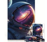 Rompecabezas de 1000 Piezas de un Astronauta con Reflejo de la Galaxia para adultosDesarrolla la Capacidad analítica,es un pasatiempo Tranquilo Regalar en Ocasiones Especiales 38x26cm