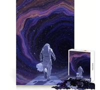 Rompecabezas de 1000 Piezas de un Astronauta Corriendo a través de un Portal Espacial para adolescentesEntrenamiento Mental, Relajante y divertidoDiseño uniformeIdeal para Navidad (50x75cm)