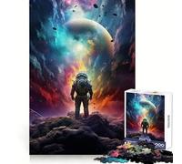 Rompecabezas de 1000 Piezas de un Astronauta en una tormenta de Nebulosa para Adolescentes Un Juego de ingenio y Entretenimiento Cierre sólido Regalo Festivo (38x52cm)