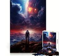 Rompecabezas de 1000 Piezas de un Astronauta en una tormenta de Nebulosa para Adolescentes Un Juego de ingenio y Entretenimiento Cierre sólido Regalo Festivo (38x52cm)