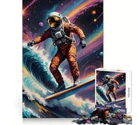 Rompecabezas de 1000 Piezas de un Astronauta Surfista en un mar cósmico para adolescentesEntrenamiento Inteligente, relajación fácil, Corte impecableRegalo de Navidad (38x52cm)