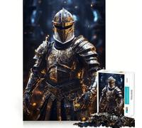Rompecabezas de 1000 Piezas de un Caballero con Armadura Brillante para Adolescentes Juguete Que estimula la lógica y Alivia la tensión Borde de Calidad Artículo de Santa Claus (38x26cm)
