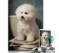 Rompecabezas de 1000 Piezas de un caniche Adolescente en el Inodoro, Adolescentes, colección de Artistas, Juego Intelectual, Bellas Artes, 50x75cm