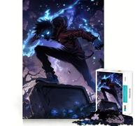 Rompecabezas de 1000 Piezas de un Chico Anime con Llamas Azules para Adolescentes Diversión,tamaño Uniforme,Piezas precisas,Actividad Relajante para Grupos en Interiores (50x75cm)