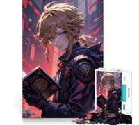 Rompecabezas de 1000 Piezas de un Chico Anime con un Libro Juguete Que desafía la Mente Troquelado de Alta precisión Un Reto Divertido para Pasar el Tiempo (38x26cm)