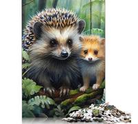 Rompecabezas de 1000 Piezas de un Erizo para Adultos y Adolescentes, de Madera, Nochebuena (75 x 50 cm).