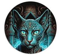 Rompecabezas de 1000 Piezas de un Hermoso Gato de la Jungla para Adultos. Un desafío para la Mente, Actividad Familiar, decoración del hogar, Regalo navideño. 67,5 x 67,5 cm.