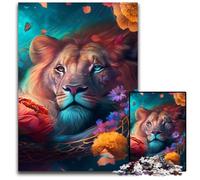 Rompecabezas de 1000 Piezas de un Hermoso león para Adultos. Un desafío para la Mente de Adolescentes, Ideal para una Noche de Juegos en Familia. 50x75cm/19,68x29,52 Pulgadas.