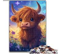 Rompecabezas de 1000 Piezas de un Lindo bebé Yak para Adultos, Ideal para Disfrutar en Familia en casa, como Regalo de cumpleaños o de Viaje (50x75cm)
