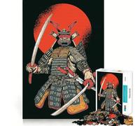 Rompecabezas de 1000 Piezas de un Luchador samurái con Espada para Adultos Juguete Inteligente y Divertido Bordes Lisos Decoración de Pared (38x26cm)