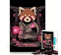 Rompecabezas de 1000 Piezas de un Monje Panda Rojo con Linterna para Adultos Fortalece la Memoria Ideal para Grupos Bordes limpios Regalo Elegante (38x52cm)