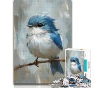 Rompecabezas de 1000 Piezas de un pajarito Azul para Adultos y Adolescentes Ideal como Juego Educativo decoración del hogar o Regalo para Toda la Familia (26x38cm)