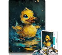 Rompecabezas de 1000 Piezas de un Patito Amarillo para Adolescentes Juguete Educativo Intelectual descompresor Regalo de cumpleaños (50x75cm)