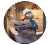 Rompecabezas de 1000 Piezas de un Pato Leyendo un periódico. Rompecabezas para Adultos, desafiante Juego para Adolescentes, diversión Familiar (67,5 x 67,5 cm).