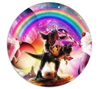 Rompecabezas de 1000 Piezas de un Perezoso Montando un Dinosaurio Juego Decorativo DIY Que desafía tu Mente Juguete Interactivo Familiar 1000 Piezas (67,5x67,5cm)