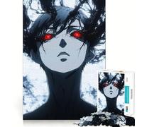 Rompecabezas de 1000 piezas de un personaje de anime con ojos rojos para adolescentes Entrenamiento de memoria Diversión,conexión limpia y sin interrupciones Actividad grupal relajante para interiores