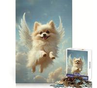 Rompecabezas de 1000 Piezas de un Pomerania con alas de ángel para Adolescentes Ideal para estimular la Memoria, para el hogar y para armar Un Regalo Encantador (50x75cm)