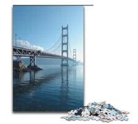 Rompecabezas de 1000 Piezas de un Puente sobre el mar. Regalos para Adultos. Lista de Deseos navideña con Papá Noel para Adolescentes a Partir de 14 años. 1000 Piezas (38 x 26 cm).