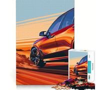 Rompecabezas de 1000 Piezas de un SUV BMW Rojo a Toda Velocidad para Adultos Juguete para ejercitar la Mente Imagen Suave y Relajante para armar Un Regalo Encantador (50x75cm)