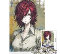 Rompecabezas de 1000 Piezas de una Adolescente con Cabello Rojo Estilo Anime Ideal para Relajarse Mejorar la Memoria y como Juguete Decorativo para el hogar Entrena tu Cerebro y Tus Manos (38x52cm)