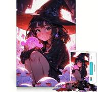 Rompecabezas de 1000 Piezas de una Bruja Morena Sonriente para Adolescentes Juguete para desarrollar la lógica, Ligero y Relajante Corte preciso Regalo clásico 38x52cm