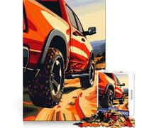 Rompecabezas de 1000 Piezas de una camioneta roja Todoterreno para Adolescentes Juguete para ejercitar la Mente Juego de Mesa en Grupo Arte y ensamblaje Regalo clásico (38x52cm)