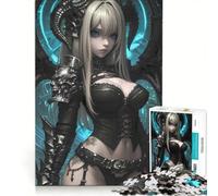 Rompecabezas de 1000 Piezas de una Chica Anime ángel Oscuro, Ideal para Videojuegos, Juguetes de Bricolaje y un desafío difícil, con Piezas de Formas aleatorias Que encajan Perfectamente 50x75cm