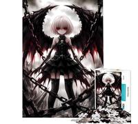 Rompecabezas de 1000 Piezas de una Chica Anime ángel Oscuro para Juegos educativos un desafío para ejercitar la Mente y un Juego de ingenio Regalos de decoración Hombres y Mujeres