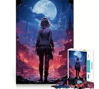 Rompecabezas de 1000 Piezas de una Chica Anime Cazadora de Vampiros Juguete Creativo con Cierre Seguro,sin Piezas Sueltas Actividad para Compartir en Familia (38x26cm)