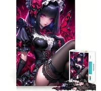 Rompecabezas de 1000 Piezas de una Chica Anime con alas de Mariposa,Juguete para Adultos Que desafía la Mente,Corte preciso,alineación, Actividad Divertida para Toda la Familia (50x75cm)