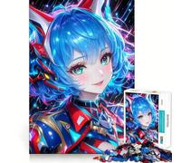 Rompecabezas de 1000 Piezas de una Chica Anime con Armadura futurista para Adultos Juego de Habilidad Mental Corte láser para un Ajuste Actividad gratificante para días lluviosos (38x52cm)