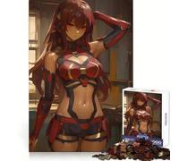 Rompecabezas de 1000 Piezas de una Chica Anime con Armadura roja Ideal para Adolescentes Gamers con diseño de Entrenamiento Inteligente un Escape Relajante y un Corte Impecable para una Sorpresa