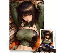 Rompecabezas de 1000 Piezas de una Chica Anime con Atuendo Verde para Adultos Ideal para desarrollar el Pensamiento estratégico, Relajarse y divertirse Ajuste preciso (38x26cm)