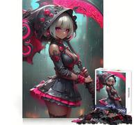 Rompecabezas de 1000 Piezas de una Chica Anime con guadaña para Videojuegos Estimula la agudeza Mental, relaja y Divierte Bordes Suaves Regalo Ideal (50x75cm)