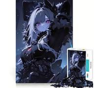 Rompecabezas de 1000 Piezas de una Chica Anime con Ojos Rosas Diversión para Entrenar la Mente Encaja Perfectamente sin Huecos Actividad para Compartir con Seres Queridos (38x52cm)