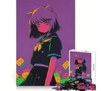 Rompecabezas de 1000 piezas de una chica anime con orejas de gato para adolescentes Fortalece el cerebro estimula la mente facilita el escape permite un encaje firme y es ideal para una Navidad alegre