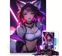 Rompecabezas de 1000 Piezas de una Chica Anime con Orejas de Zorro para Adultos Desarrolla la Memoria y es Divertido Troquelado de Alta precisión Fácil de Aprender Ideal para Disfrutar en Familia