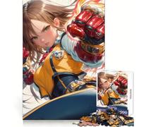 Rompecabezas de 1000 Piezas de una Chica Anime con puño de Fuego para Adultos Ideal para Mentes ágiles y fáciles de Usar Ajuste Firme Regalo Festivo (50x75cm)