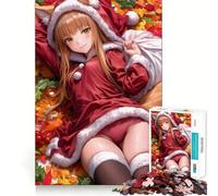 Rompecabezas de 1000 Piezas de una Chica Anime con Traje de Papá Noel para Adolescentes Juego para estimular la Mente Montaje Firme y Seguro Actividad Divertida para Toda la Familia (38x26cm)