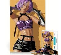 Rompecabezas de 1000 Piezas de una Chica Anime con un Atuendo Morado Juego cognitivo Divertido Troquelado de Alta precisión aliviar el estrés (38x26cm)