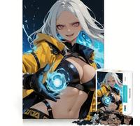 Rompecabezas de 1000 Piezas de una Chica Anime con una Bola de energía para Adultos Divertido Juego de Memoria con componentes Resistentes y de Corte Limpio aliviar el estrés