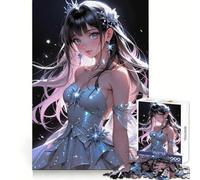 Rompecabezas de 1000 Piezas de una Chica Anime con Vestido Estrellado para Adultos Ideal para Mentes ágiles y para Disfrutar fácilmente Ajuste Firme Regalo Festivo (50x75cm)