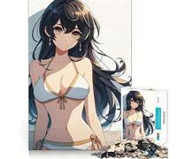 Rompecabezas de 1000 Piezas de una Chica Anime contra una Pared para Adultos Juego de Habilidad Mental Corte láser para un Ajuste Actividad gratificante para días lluviosos (38x26cm)