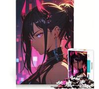 Rompecabezas de 1000 Piezas de una Chica Anime demoníaca, Juegos educativos, decoración Perfecta, cumpleaños y Navidad 38x26cm