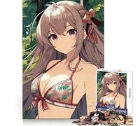 Rompecabezas de 1000 Piezas de una Chica Anime en Bikini Haciendo Senderismo para Adolescentes Desarrolla la lógica, la Mente y se relaja Un Regalo estupendo (50x75cm)