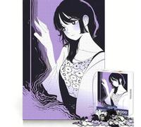 Rompecabezas de 1000 Piezas de una Chica Anime en Tonos Lila para Adultos Desarrolla la Capacidad analítica, estimula la Mente y CREA un Ambiente Acogedor Regalo Ideal para Navidad (50x75cm)