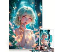 Rompecabezas de 1000 Piezas de una Chica Anime en un Bosque Encantado Juguete para desarrollar la Capacidad cognitiva Superficie Lisa y sin Rebabas Actividad Relajante para Grupos en Interiores
