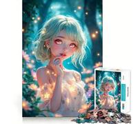 Rompecabezas de 1000 Piezas de una Chica Anime en un Bosque Encantado para Adultos Juego de Memoria Cerebral Encaje Huecos Actividad Relajante para desconectar (38x52cm)