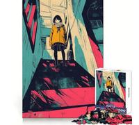 Rompecabezas de 1000 Piezas de una Chica Anime en un callejón para Adultos Pensamiento lógico, distracción Suave, Cierre sin Costuras, Regalo Festivo (38x26cm)